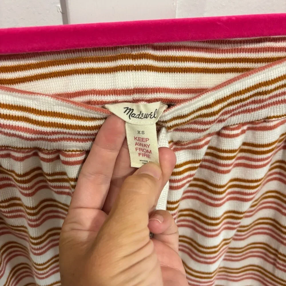 Madewell Honeycomb Pajama Tee & Pants Set Kasson Stripe - Picture 11 of 12